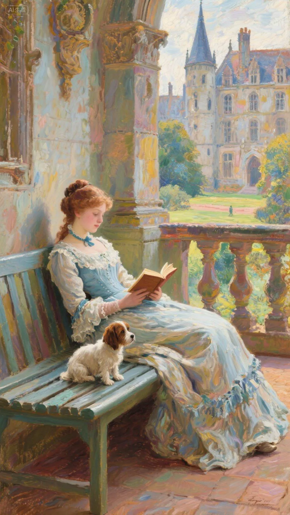 Girl Reading in the Morning — Oil on canvas