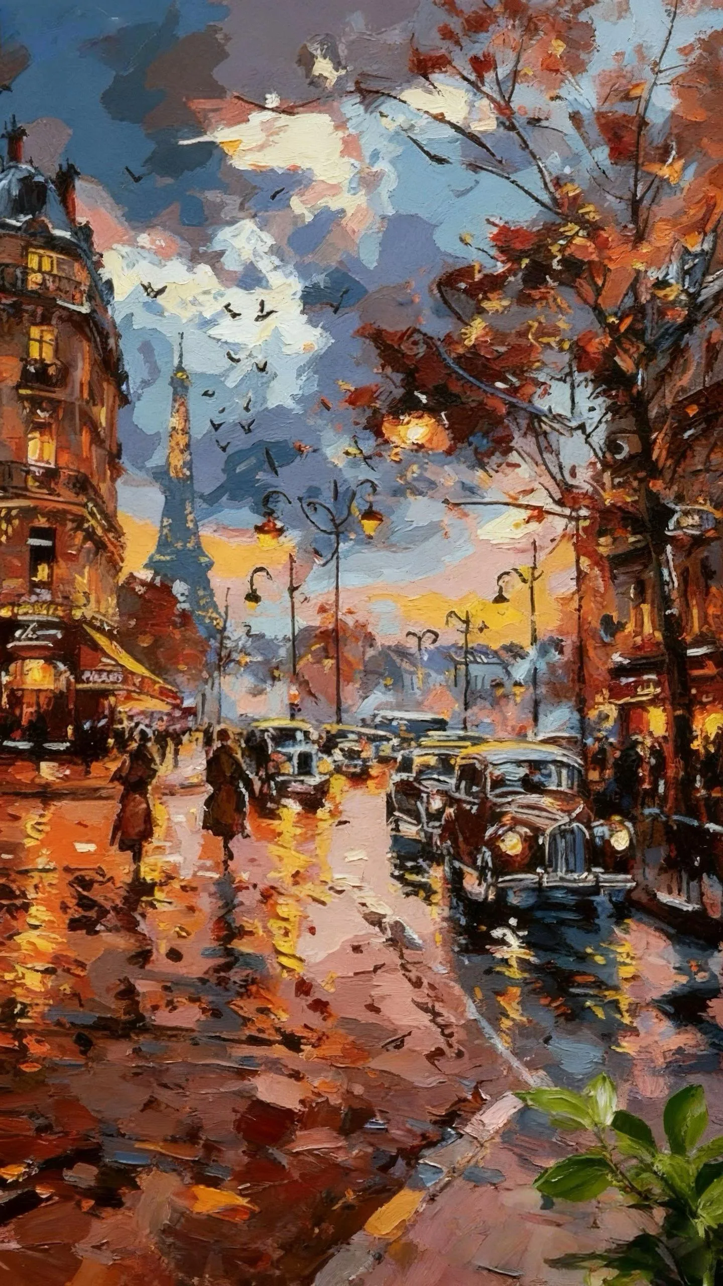 铁塔下的街思 — Oil on canvas