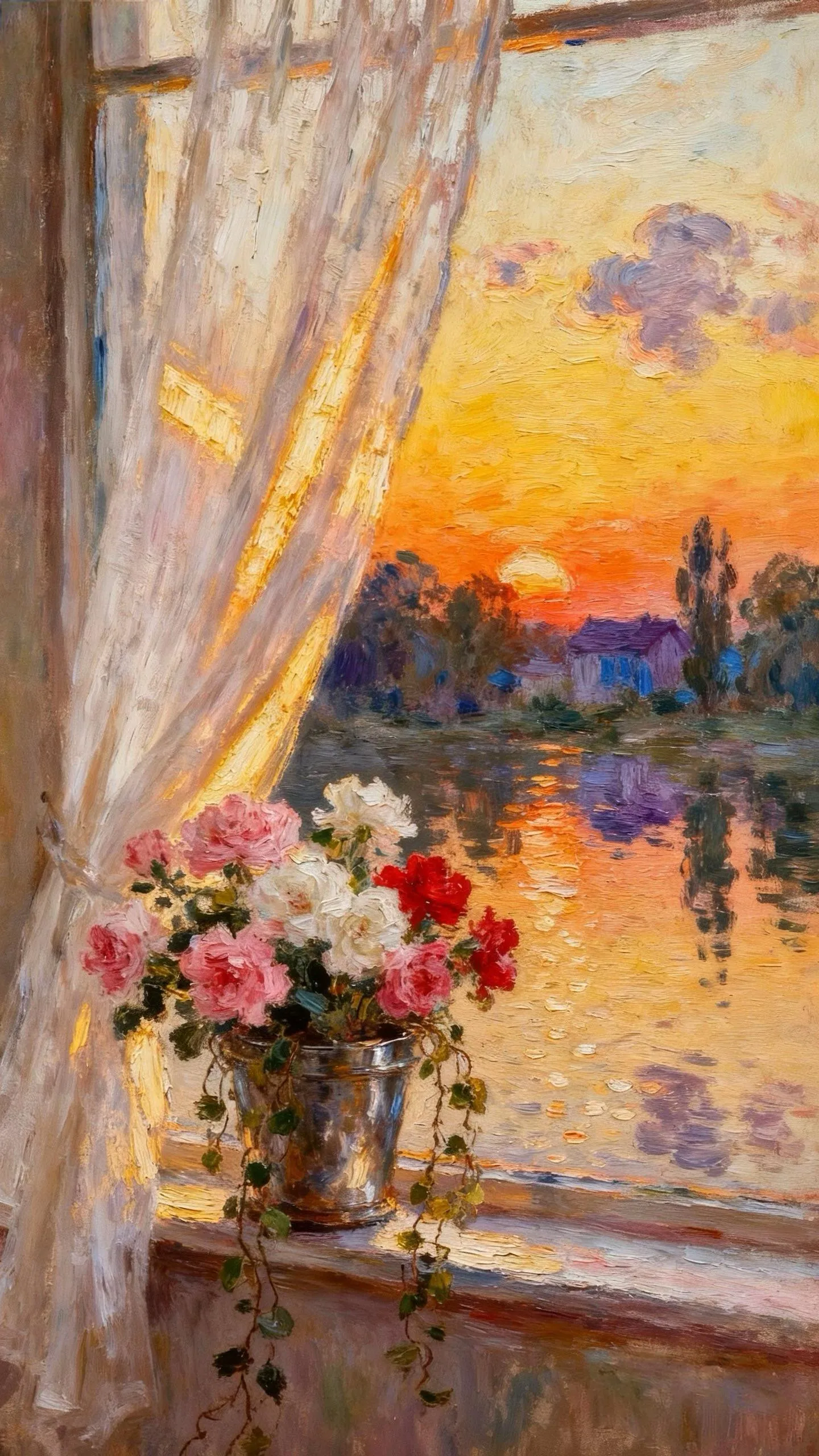 窗畔风情 — Oil on canvas