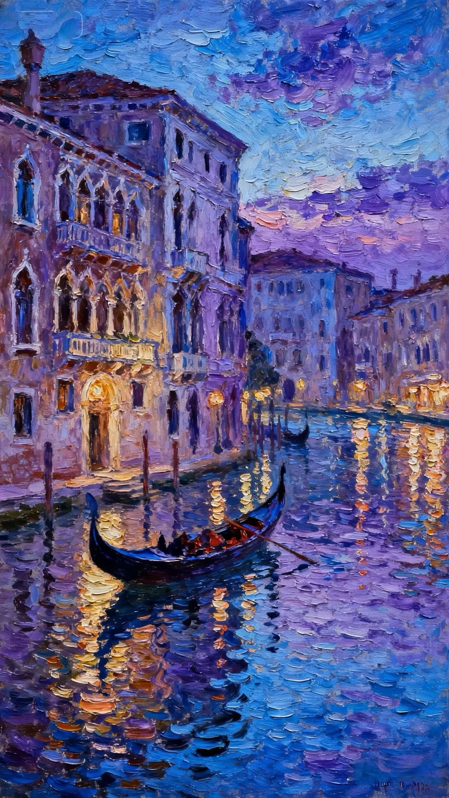 威尼斯夜色 — Oil on canvas