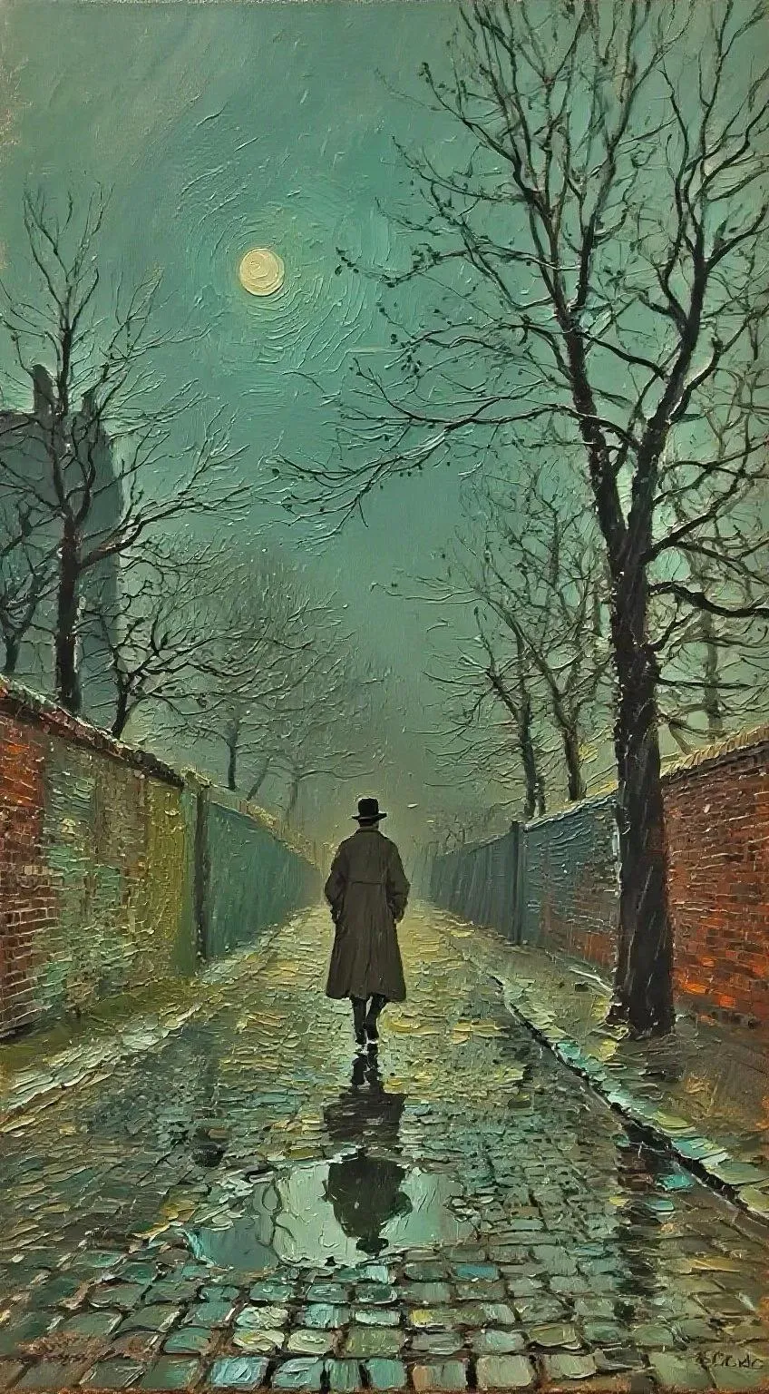 青雾月巷 — Oil on canvas