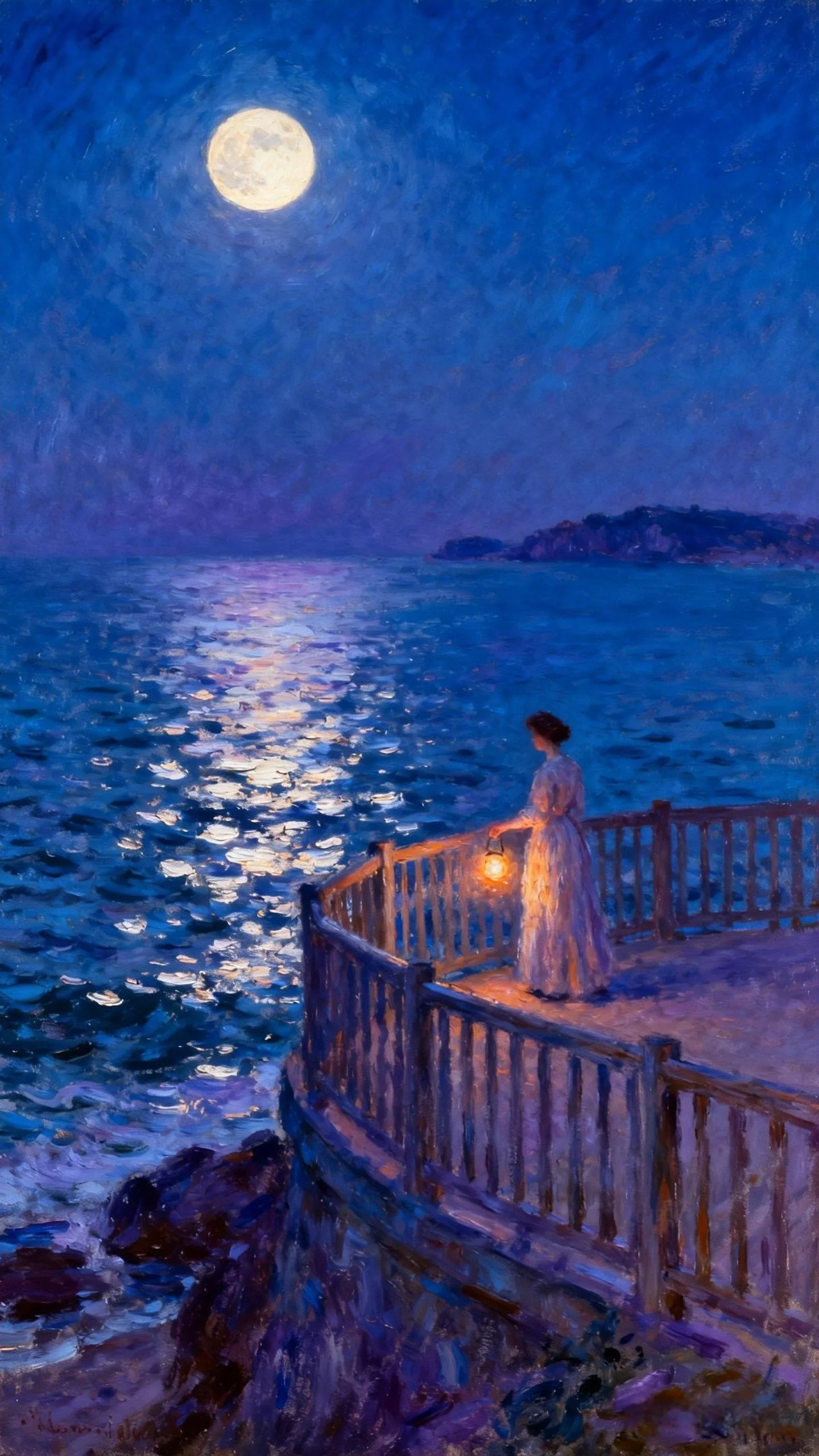 月海灯语 — Oil on canvas