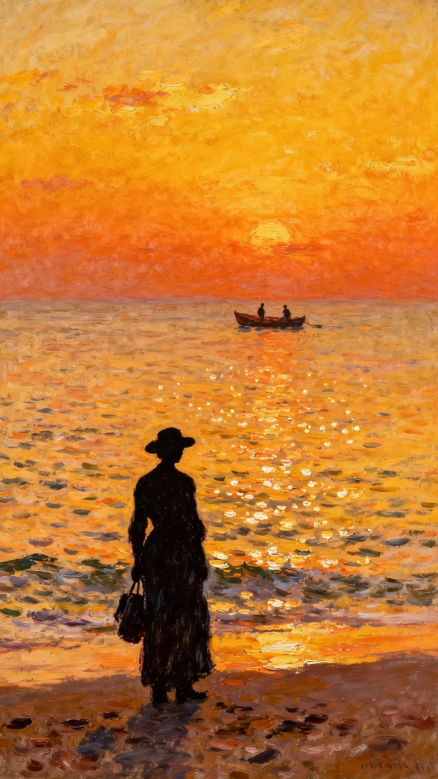 暮海剪影 — Oil on canvas