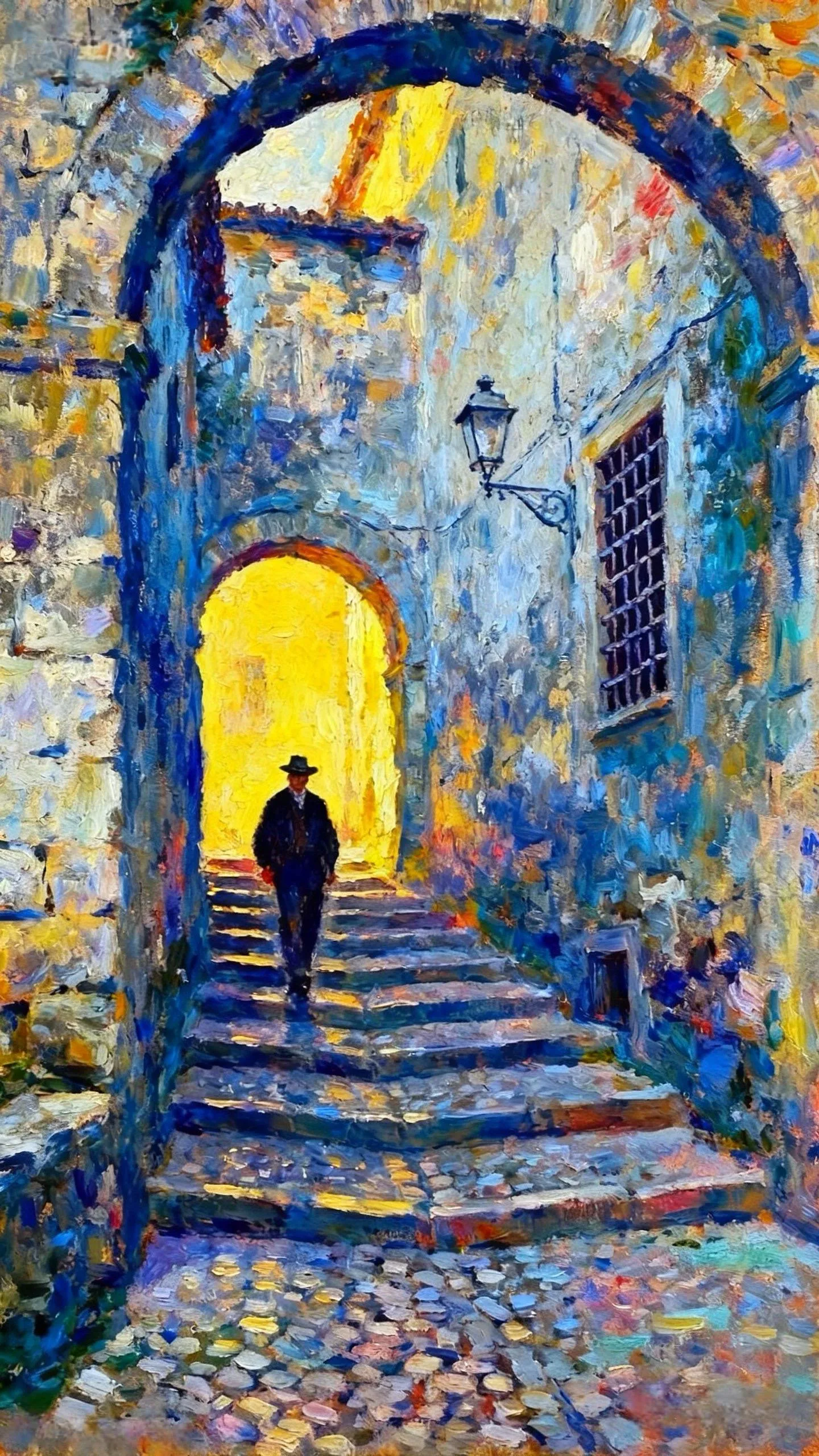 巷光引途 — Oil on canvas