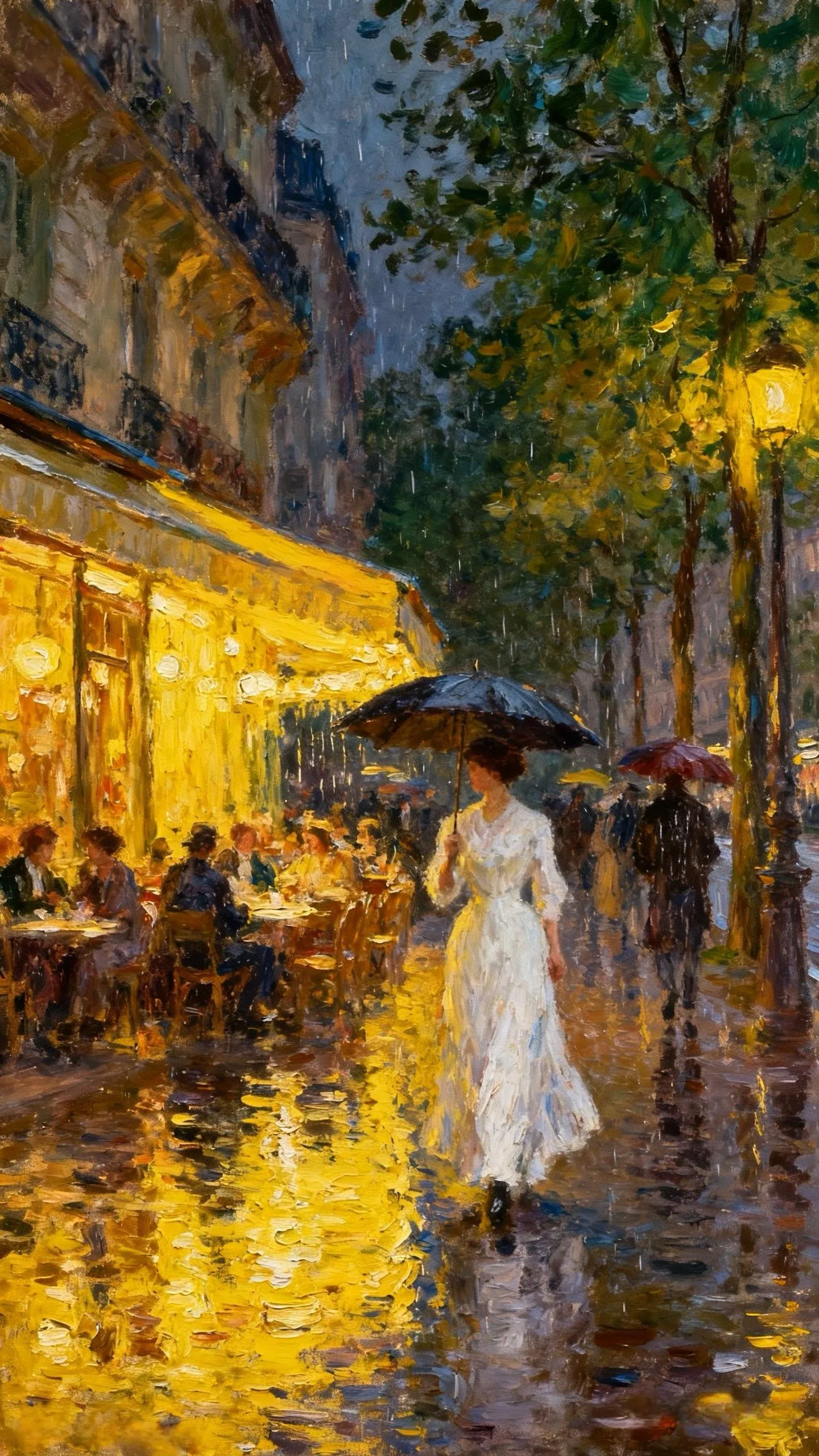 雨夜香榭 — Oil on canvas
