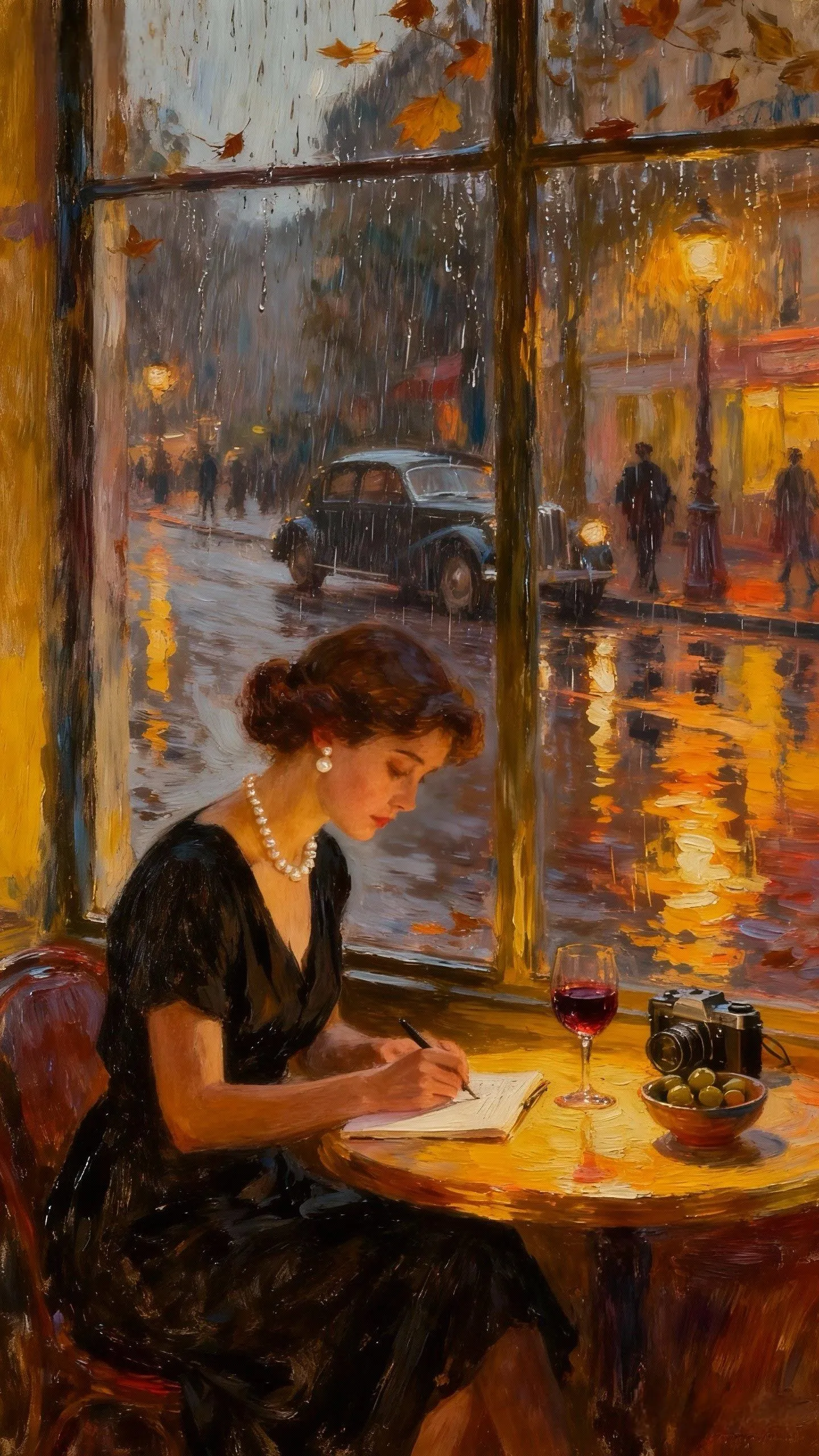 窗内的雨章 — Oil on canvas