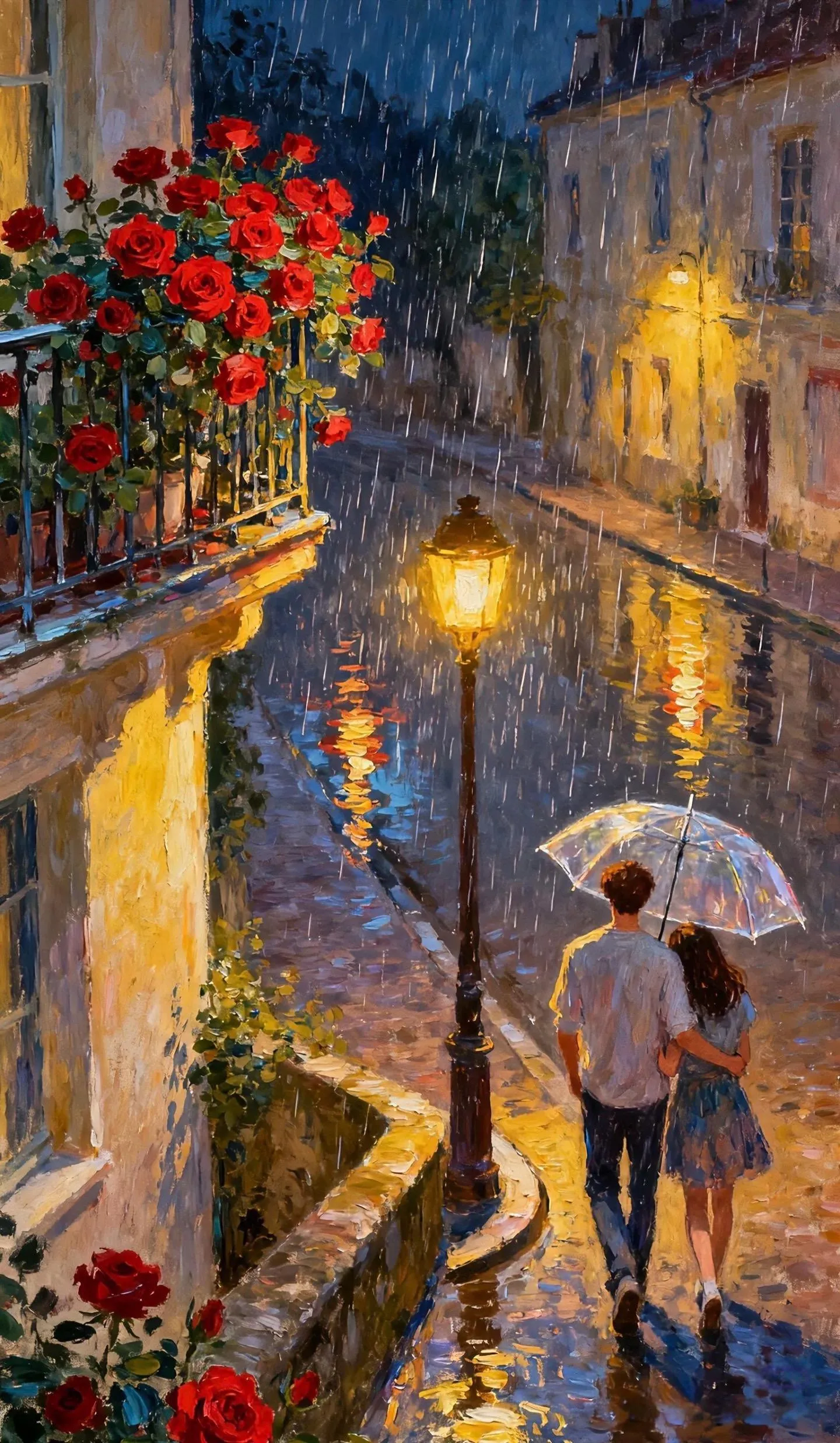 雨幕里的温柔 — Oil on canvas