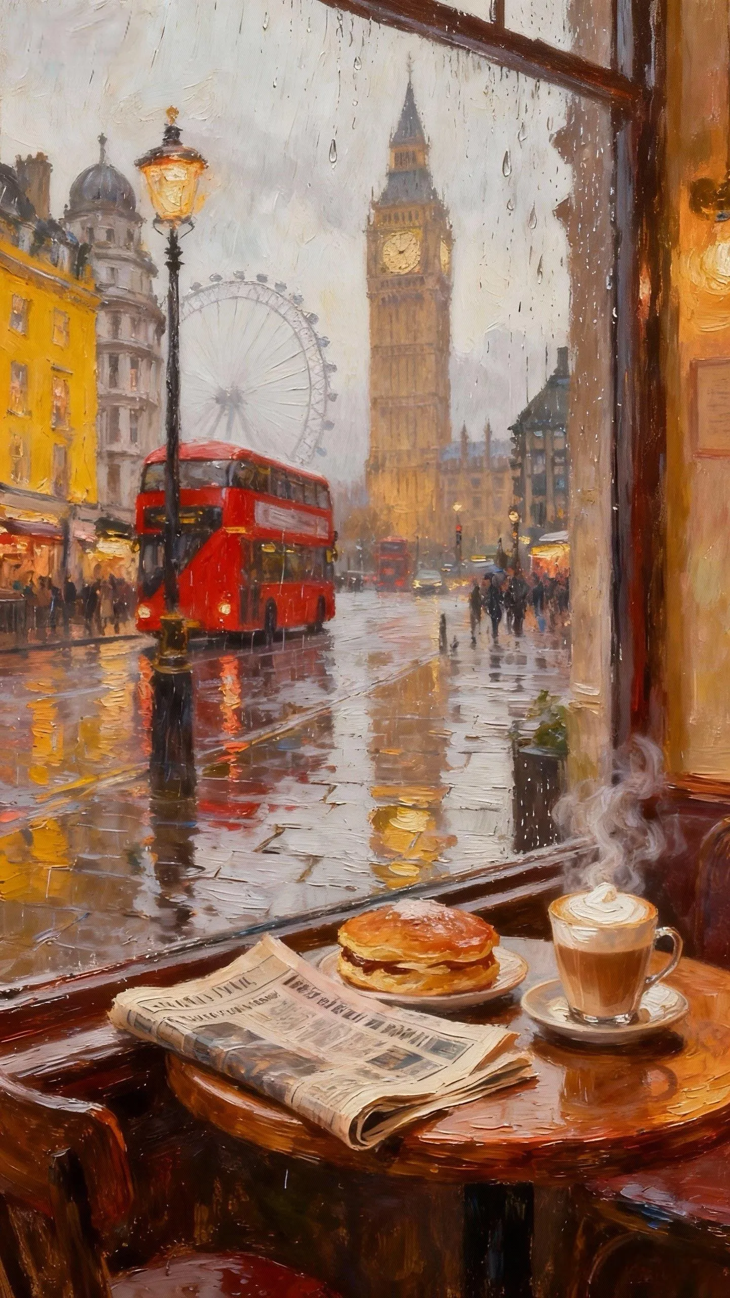 雨雾里的伦敦甜香 — Oil on canvas