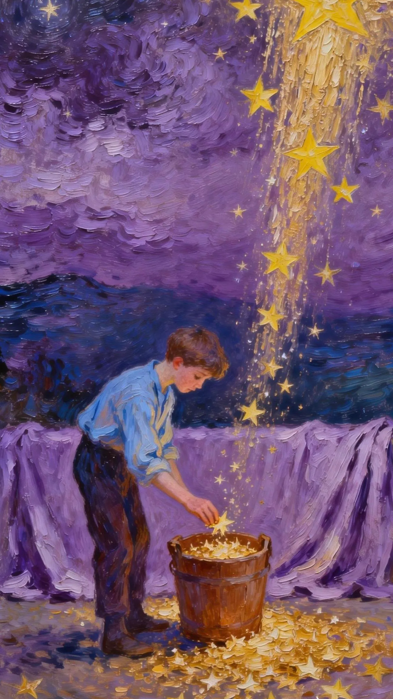 星河入桶的浪漫 — Oil on canvas