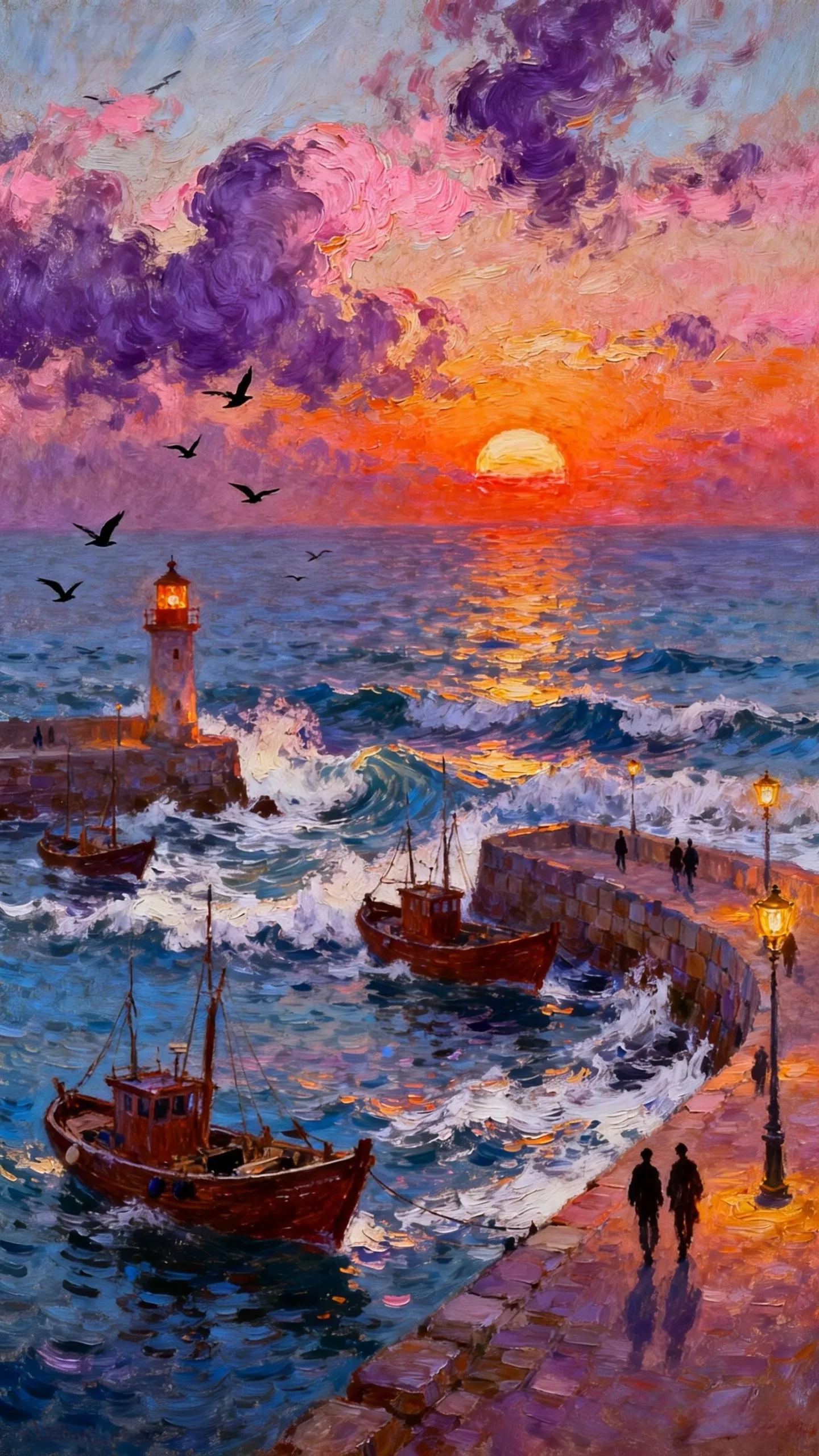 焚港 — Oil on canvas