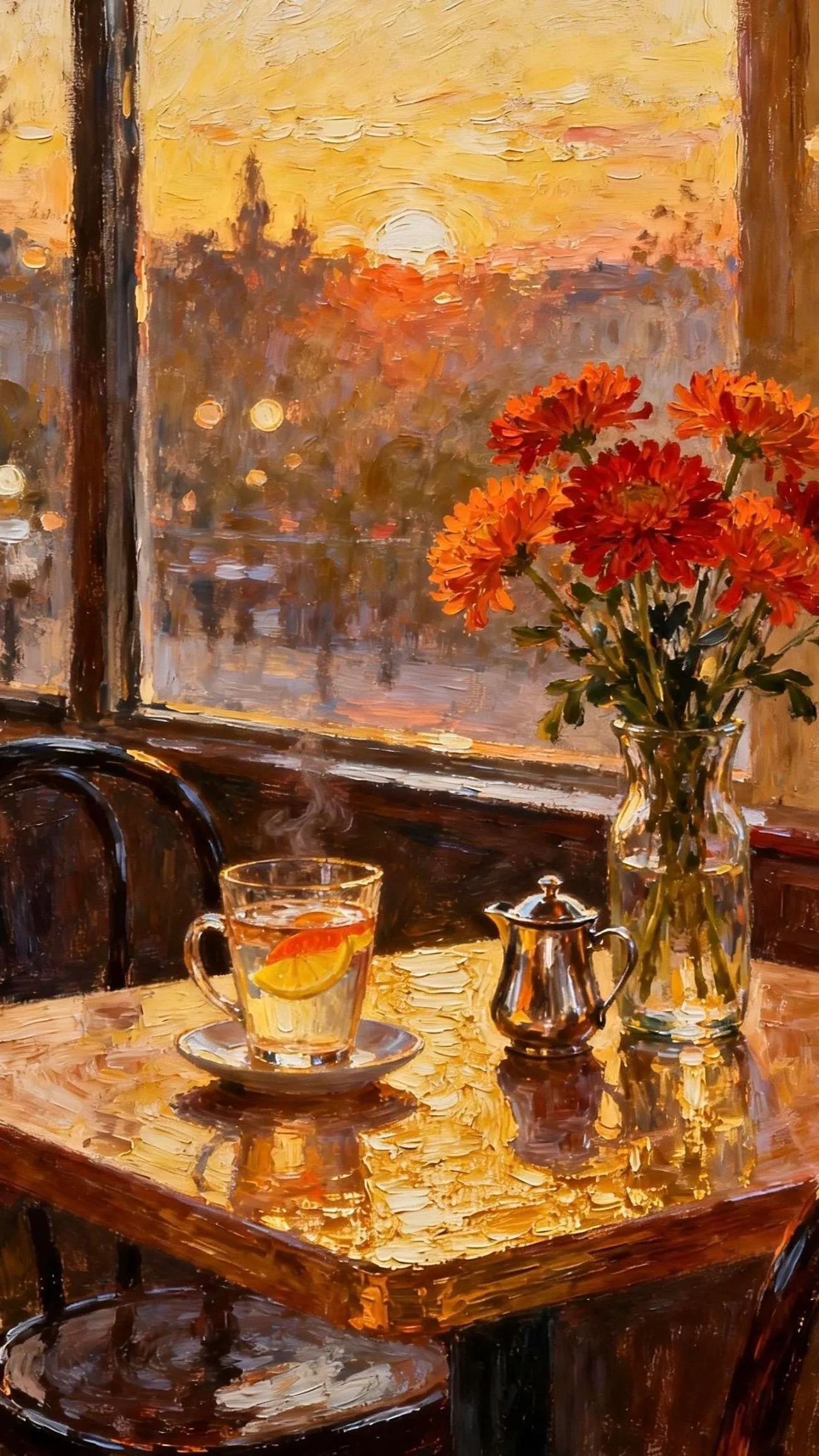 窗畔 — Oil on canvas