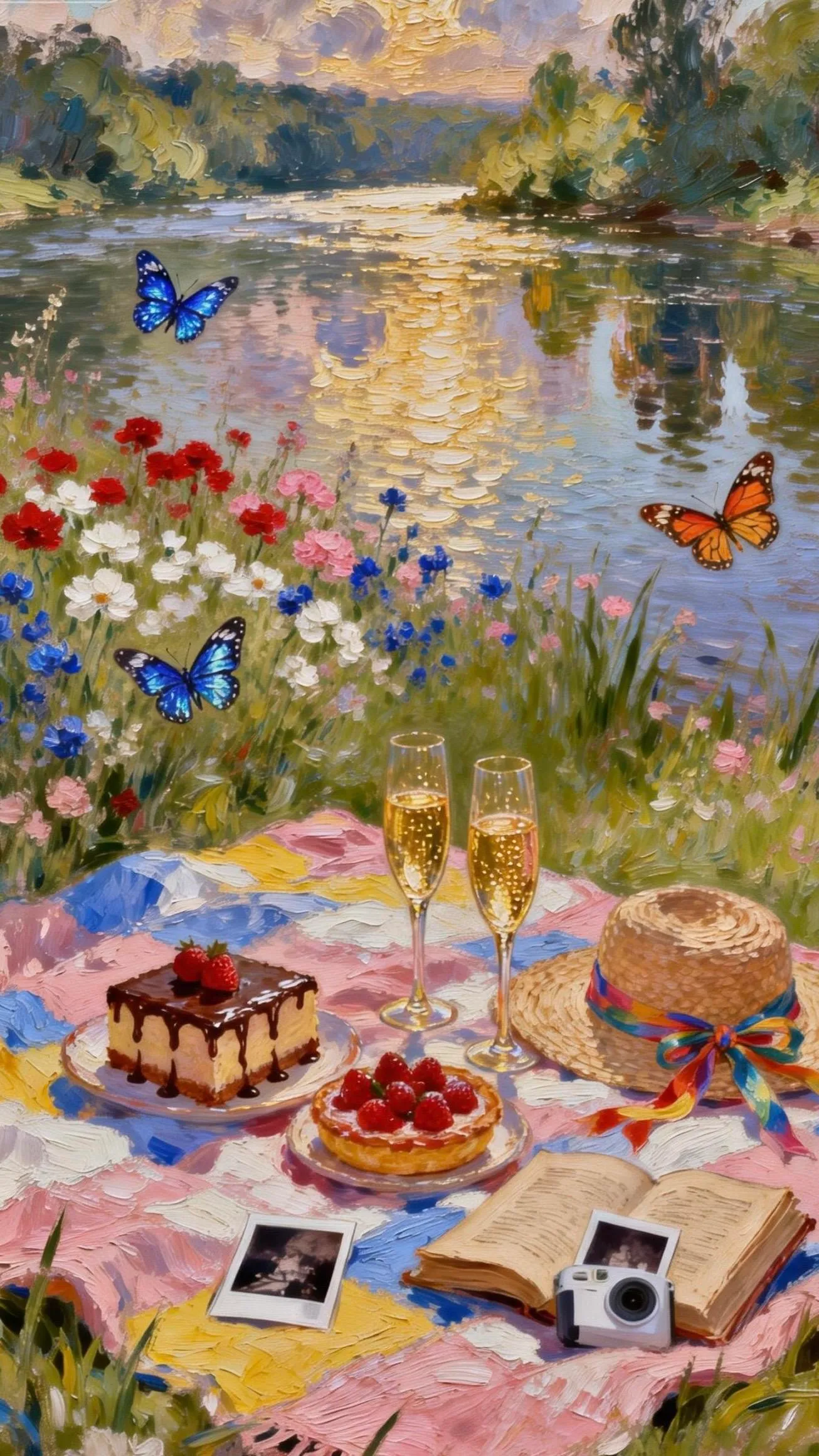 河畔野餐 — Oil on canvas