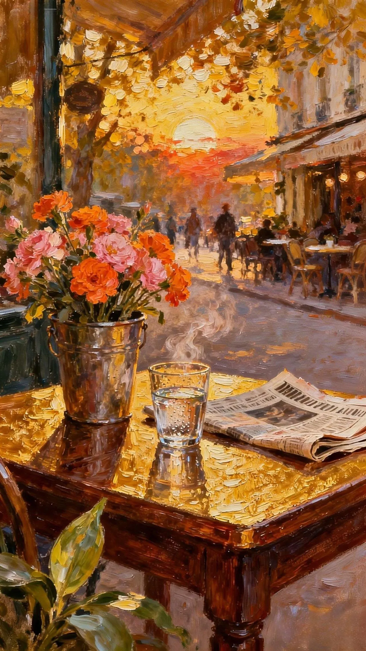 金街晚照 — Oil on canvas