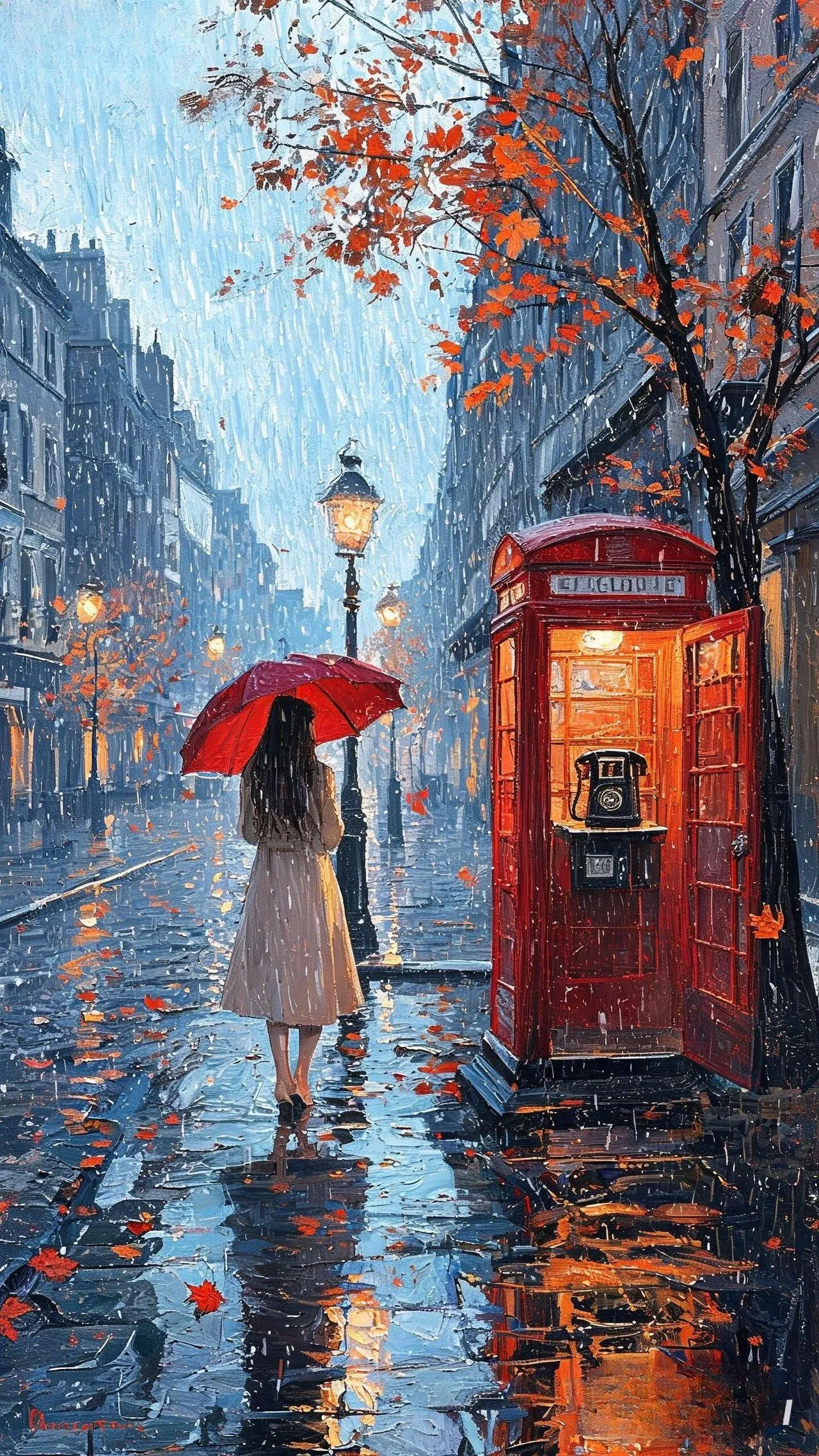 秋雨 — Oil on canvas