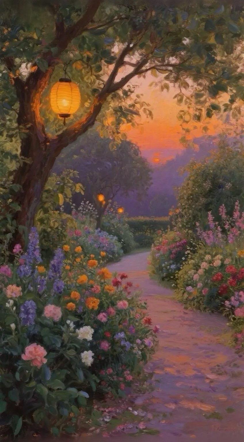 暮色花径